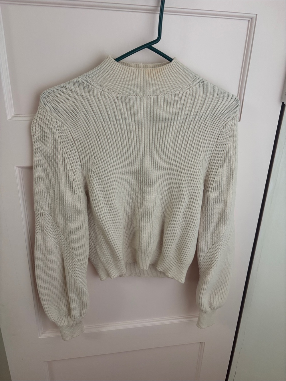 Zara white mock neck sweater